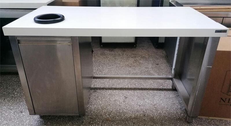 Μεταχειρισμένο Ερμάριο Ανοξείδωτο Με Επένδυση Αμπάρι & Λάστιχο Φ23Cm 155x72,5x97Cm